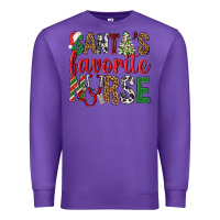 Purple Santa's Favorite Nurse Premium Sweatshirt - BundleAndBundleShop