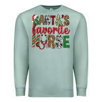 Seafoam Santa's Favorite Nurse Premium Sweatshirt - BundleAndBundleShop