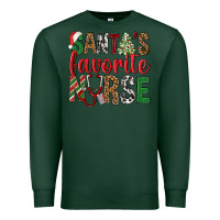 Sports Green Santa's Favorite Nurse Premium Sweatshirt - BundleAndBundleShop