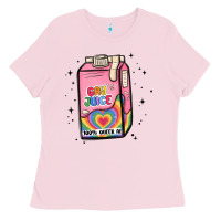 Bubblegum Pink gay juice Ladies Tee - MaliasSmallBusiness
