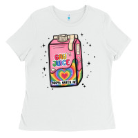 White gay juice Ladies Tee - MaliasSmallBusiness