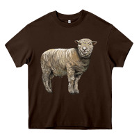 Chocolate Brown southdown sheep Heavy Core Tee - LillyAllenDesigns