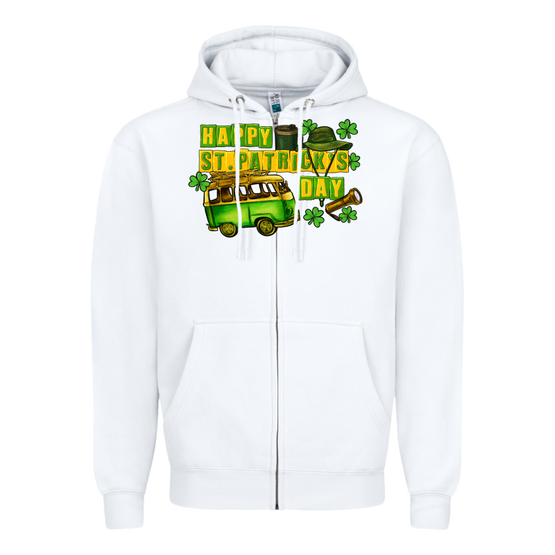 Camper Happy St. Patrick's Day Zipper Hoodie by CowGirlArtShop | Teevron