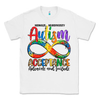 White autism acceptance Classic Tee - LillyAllenDesigns