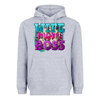 Heather Grey wife mom boss Heavyweight Hoodie - FaDigitalArtStudio