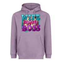 Lavender wife mom boss Heavyweight Hoodie - FaDigitalArtStudio
