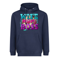 Navy wife mom boss Heavyweight Hoodie - FaDigitalArtStudio