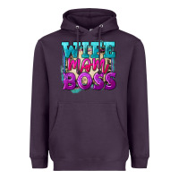 Plum wife mom boss Heavyweight Hoodie - FaDigitalArtStudio