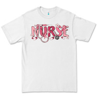 White nurse breast cancer awareness Premium Tee - MaliasSmallBusiness