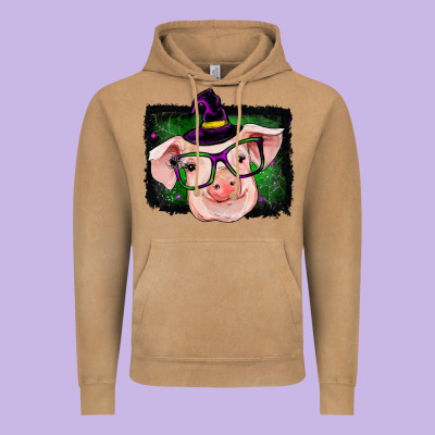 Pig Halloween Vintage Hoodie Designed By Ranaportraitstore
