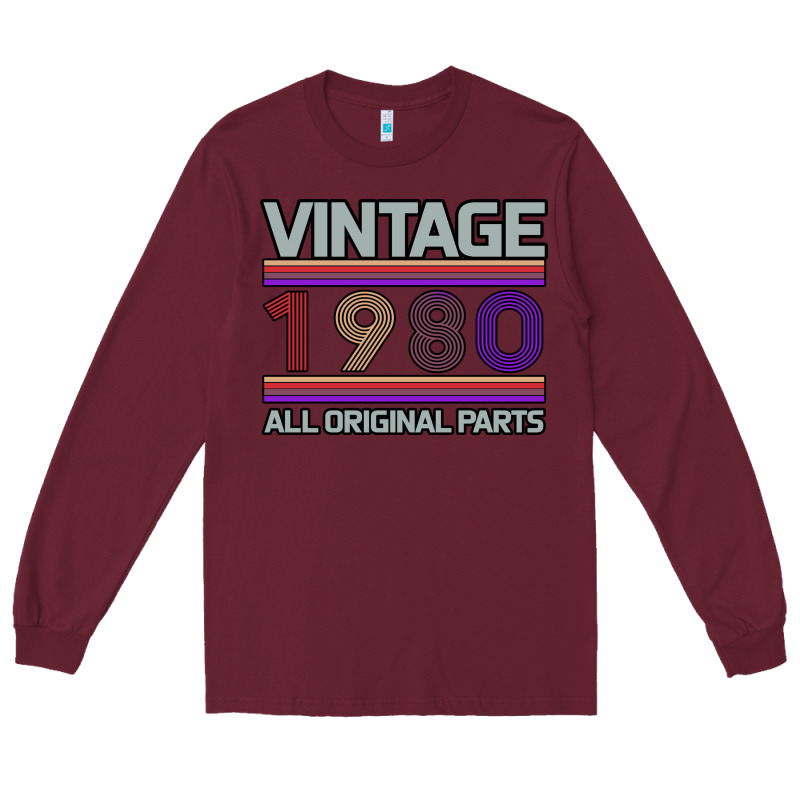Vintage 1980 Birthday Long Sleeve Tee by Bettercallsaul | Teevron