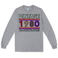 Heather Grey Vintage 1980 Birthday Long Sleeve Tee - Bettercallsaul