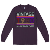 Plum Vintage 1980 Birthday Long Sleeve Tee - Bettercallsaul