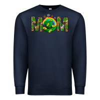 Navy Western Mom With Shamrocks Premium Sweatshirt - BundleAndBundleShop