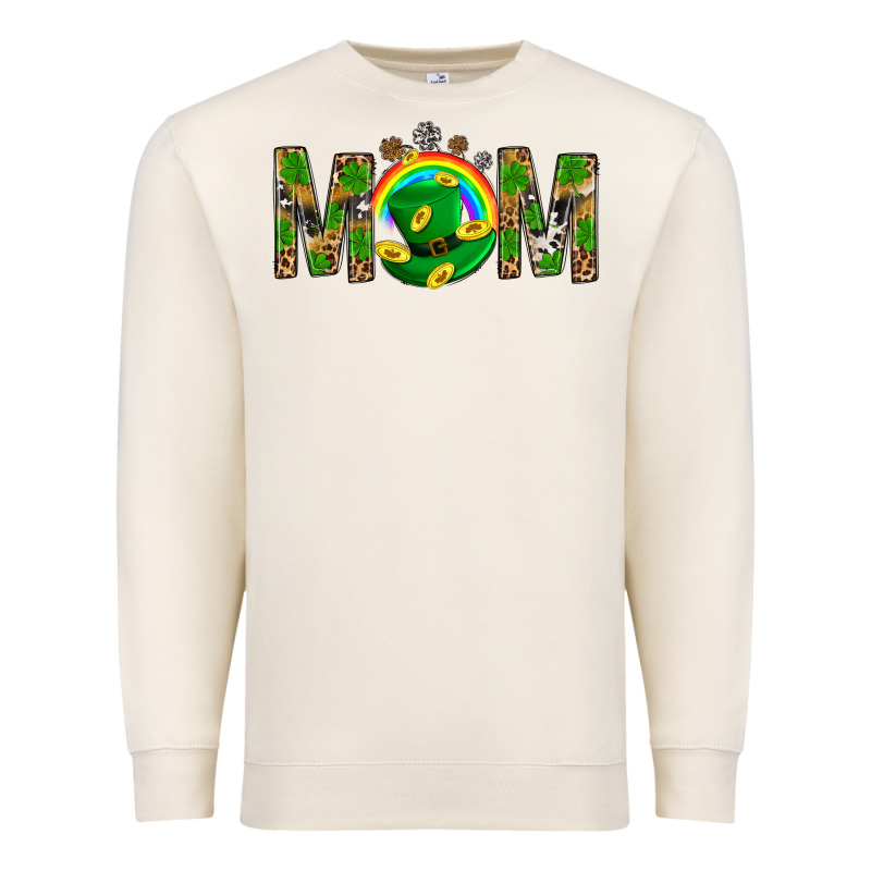 Western Mom With Shamrocks Premium Sweatshirt by BundleAndBundleShop | Teevron