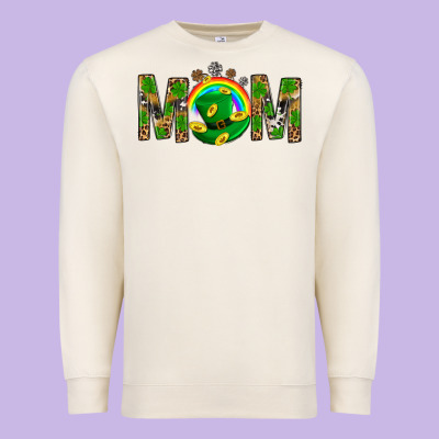 Western Mom With Shamrocks Premium Sweatshirt Designed By Bundleandbundleshop
