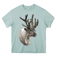 Arona Reindeer Buck Deer Head Heavy Core Tee - LillyAllenDesigns