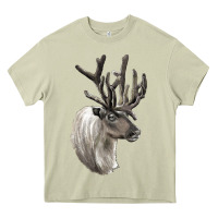 Mossy Reindeer Buck Deer Head Heavy Core Tee - LillyAllenDesigns