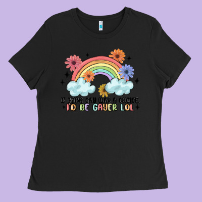 Gay Pride Ladies Tee Designed By Maliassmallbusiness