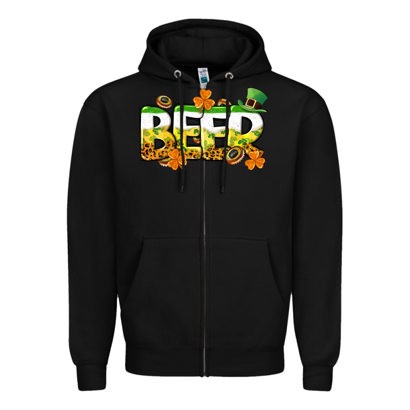 St. Patrick's Day Beer Zipper Hoodie by CowGirlArtShop | Teevron
