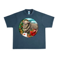 Christmas Merino Wool Sheep Urban Heavy Tee | Teevron
