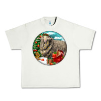 Pistachio christmas merino wool sheep Urban Heavy Tee - LillyAllenDesigns