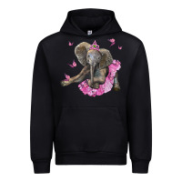 Black baby elephant with tutu Urban Hoodie - LillyAllenDesigns