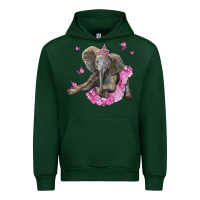 Forest Green baby elephant with tutu Urban Hoodie - LillyAllenDesigns