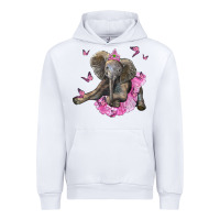 White baby elephant with tutu Urban Hoodie - LillyAllenDesigns