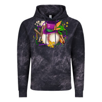 Cloud Black mardi gras baseball Vintage Hoodie - LillyAllenDesigns