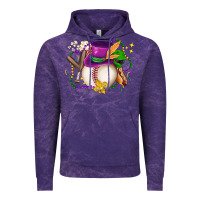 Cloud Purple mardi gras baseball Vintage Hoodie - LillyAllenDesigns