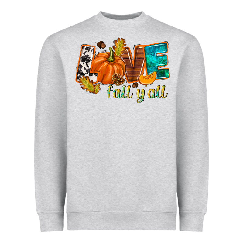 Love Fall Y'all Heavyweight Sweatshirt by NancyCooperArtShop | Teevron