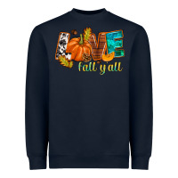 Navy Love Fall y'all Heavyweight Sweatshirt - NancyCooperArtShop
