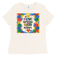 Bone ı love someone with autism Ladies Tee - MaliasSmallBusiness