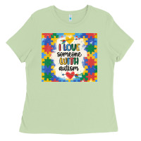 Matcha ı love someone with autism Ladies Tee - MaliasSmallBusiness