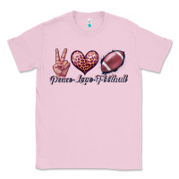 Bubblegum Pink peace love football Classic Tee - JahusDesignShop