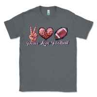 Charcoal Heather peace love football Classic Tee - JahusDesignShop