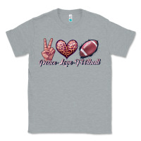 Heather Grey peace love football Classic Tee - JahusDesignShop