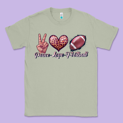 Peace Love Football Classic Tee Designed By Jahusdesignshop