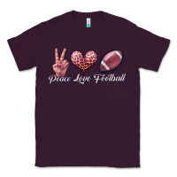 Plum peace love football Classic Tee - JahusDesignShop