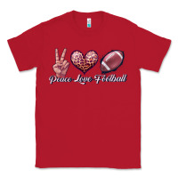 Red peace love football Classic Tee - JahusDesignShop
