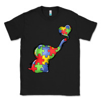 Black autism awareness elephant Classic Tee - LillyAllenDesigns