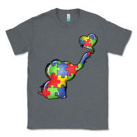 Charcoal Heather autism awareness elephant Classic Tee - LillyAllenDesigns