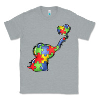 Heather Grey autism awareness elephant Classic Tee - LillyAllenDesigns