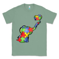 Sage autism awareness elephant Classic Tee - LillyAllenDesigns