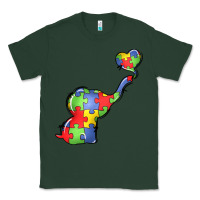 Sports Green autism awareness elephant Classic Tee - LillyAllenDesigns