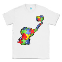 White autism awareness elephant Classic Tee - LillyAllenDesigns
