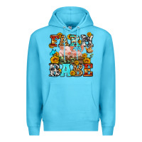 Ocean Blue western farm babe Premium Hoodie - OliviaCreatesArt