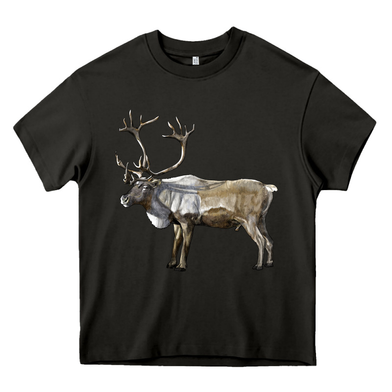 Reindeer Buck Deer Heavy Core Tee by LillyAllenDesigns | Teevron