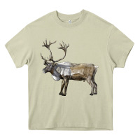 Mossy reindeer buck deer Heavy Core Tee - LillyAllenDesigns